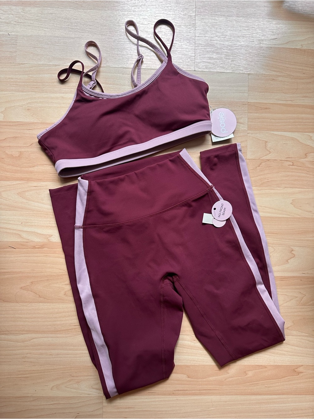 Posie side striped multi color leggings (BOTTOMS ONLY)